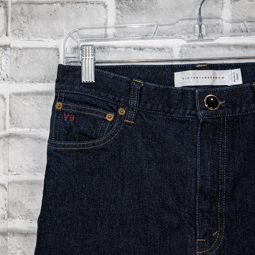 VICTORIA BECKHAM Made in JAPAN High Rise Skinny Leg Raw Denim Jeans Dark wash 28 - Picture 11 of 15